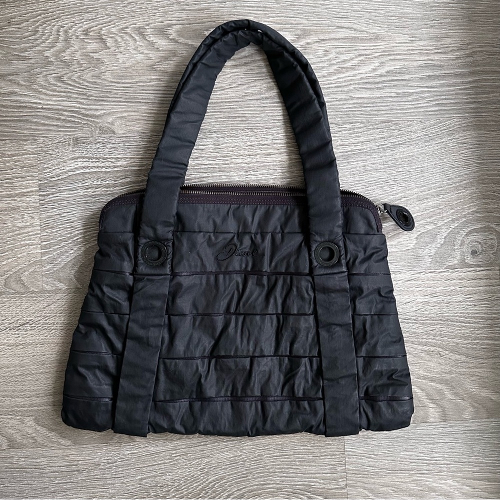 [PZ009] DIESEL Y2K NYLON SHOULDER BAG IN BLACK